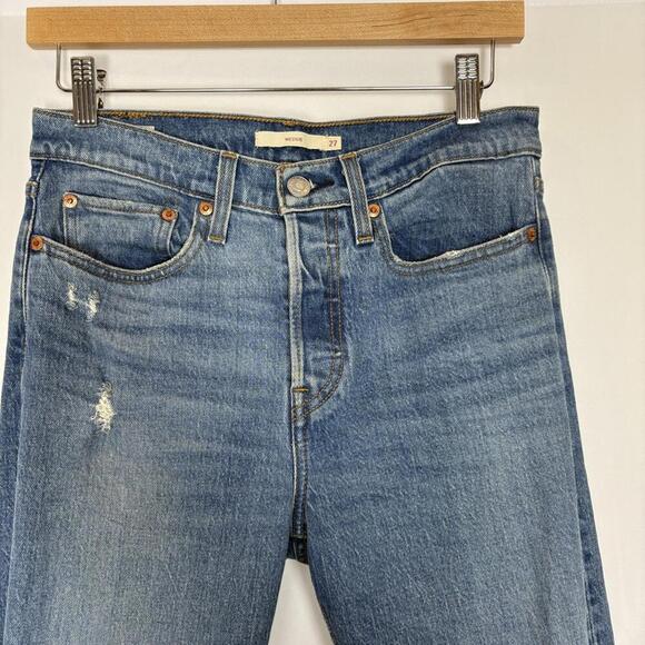 LEVI'S Signature Straight Fit Wedgie Jean Size: 27 Medium Wash - Picture 3 of 9